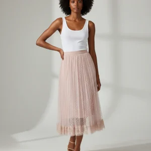 Jupe Longue En Tulle Rose