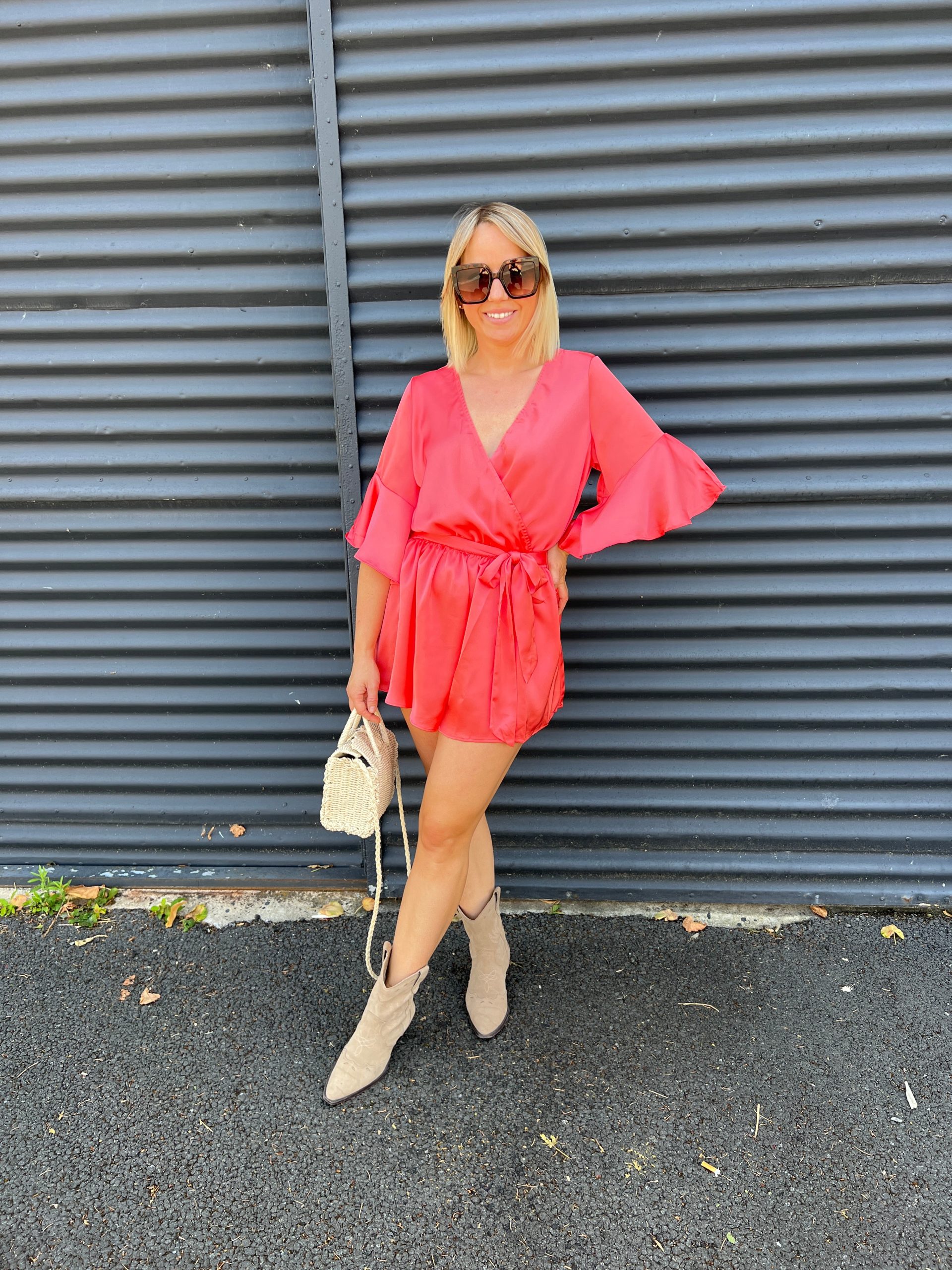 LA COMBISHORT SATINÉE ROSE – Image 4