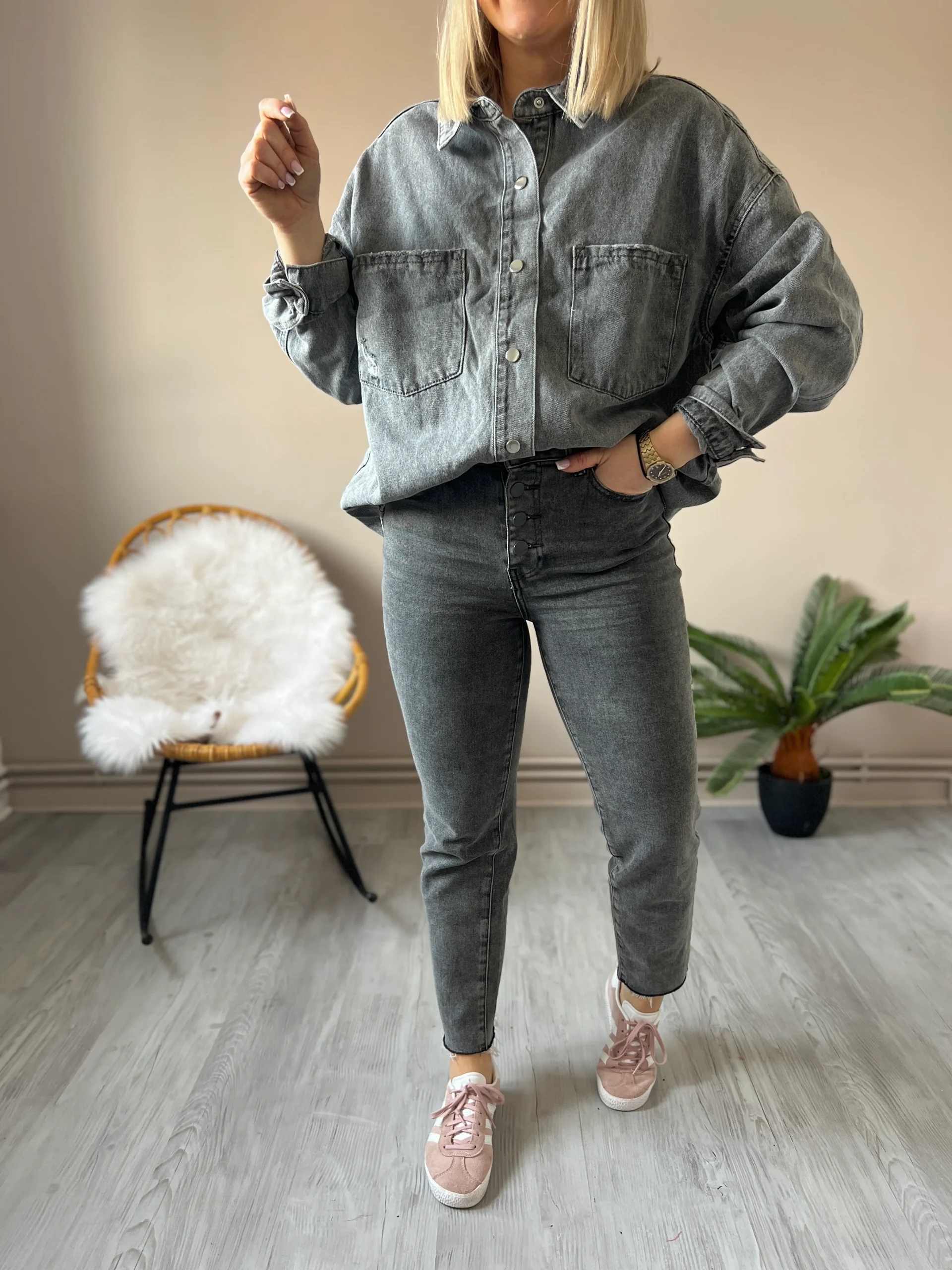 LE JEAN MUM FIT GRIS – Image 4