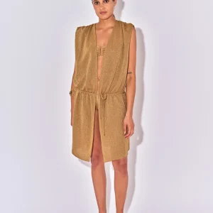 GILET ROBE MAHI LUREX DORE